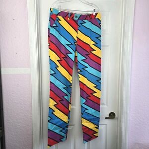 Loudmouth Caption Thunderbolt  Mens Golf Pants Size 36X34 Colorful Lightening